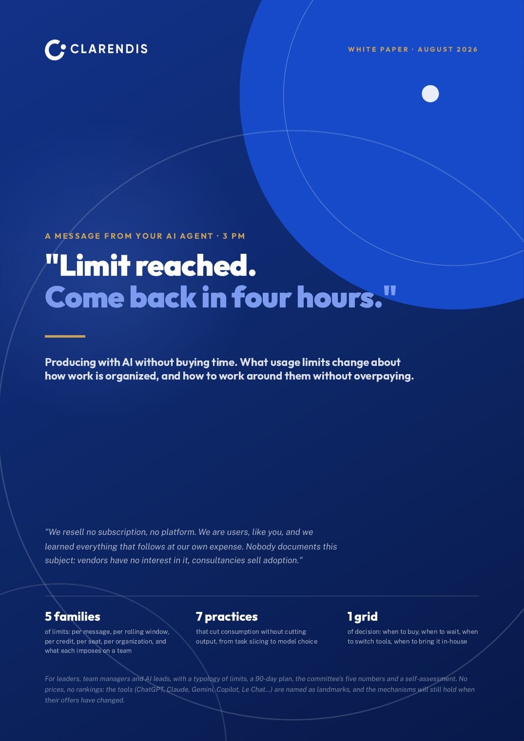 Usage limits: producing with AI without buying time