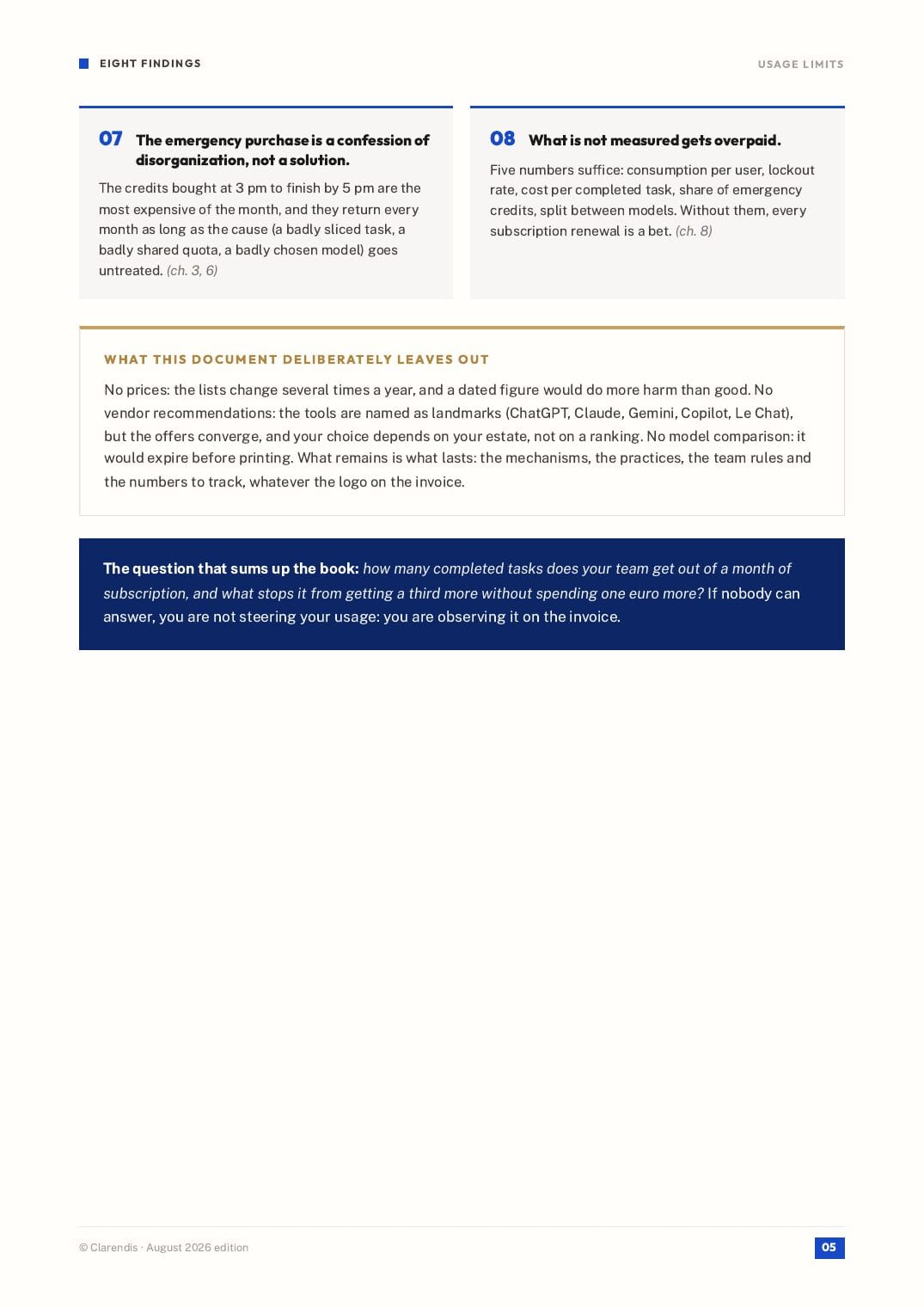 Page 5 of the white paper “Usage limits: producing with AI without buying time”