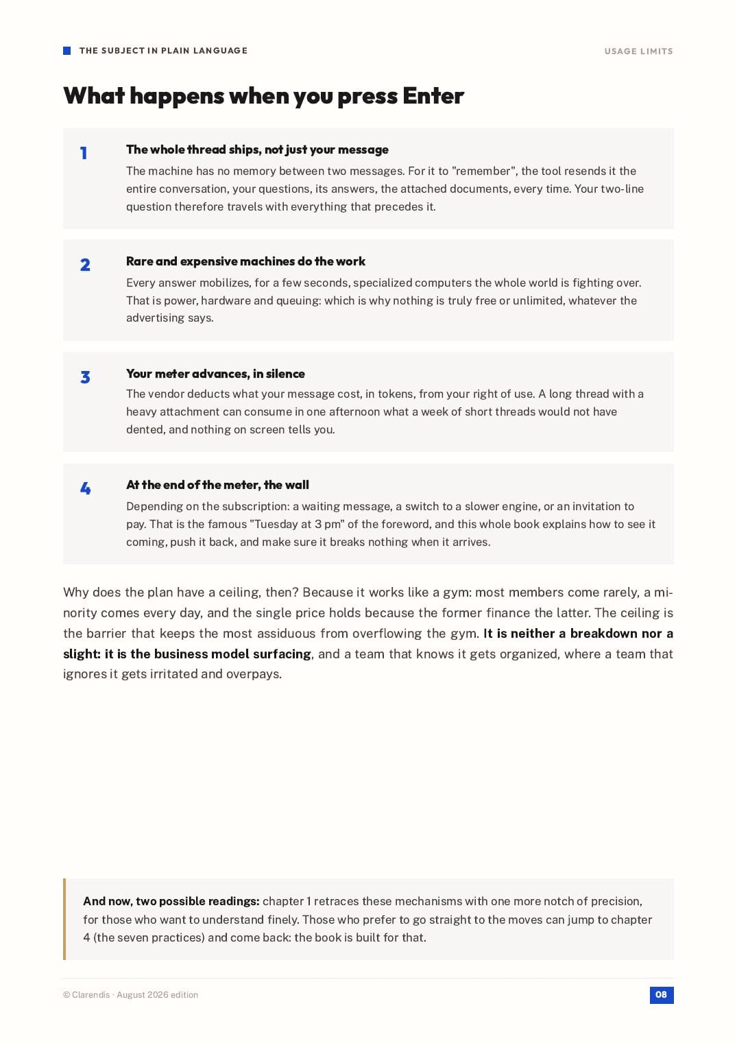 Page 8 of the white paper “Usage limits: producing with AI without buying time”