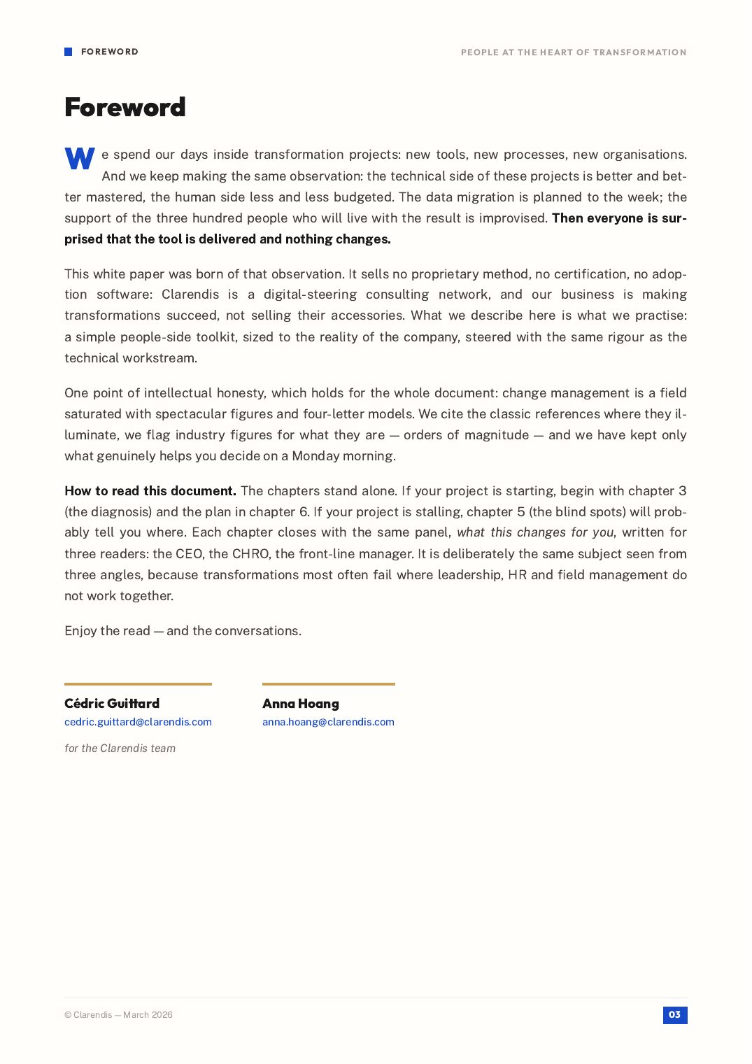 Page 3 of the white paper “Change Management: Putting People at the Heart of Transformation”