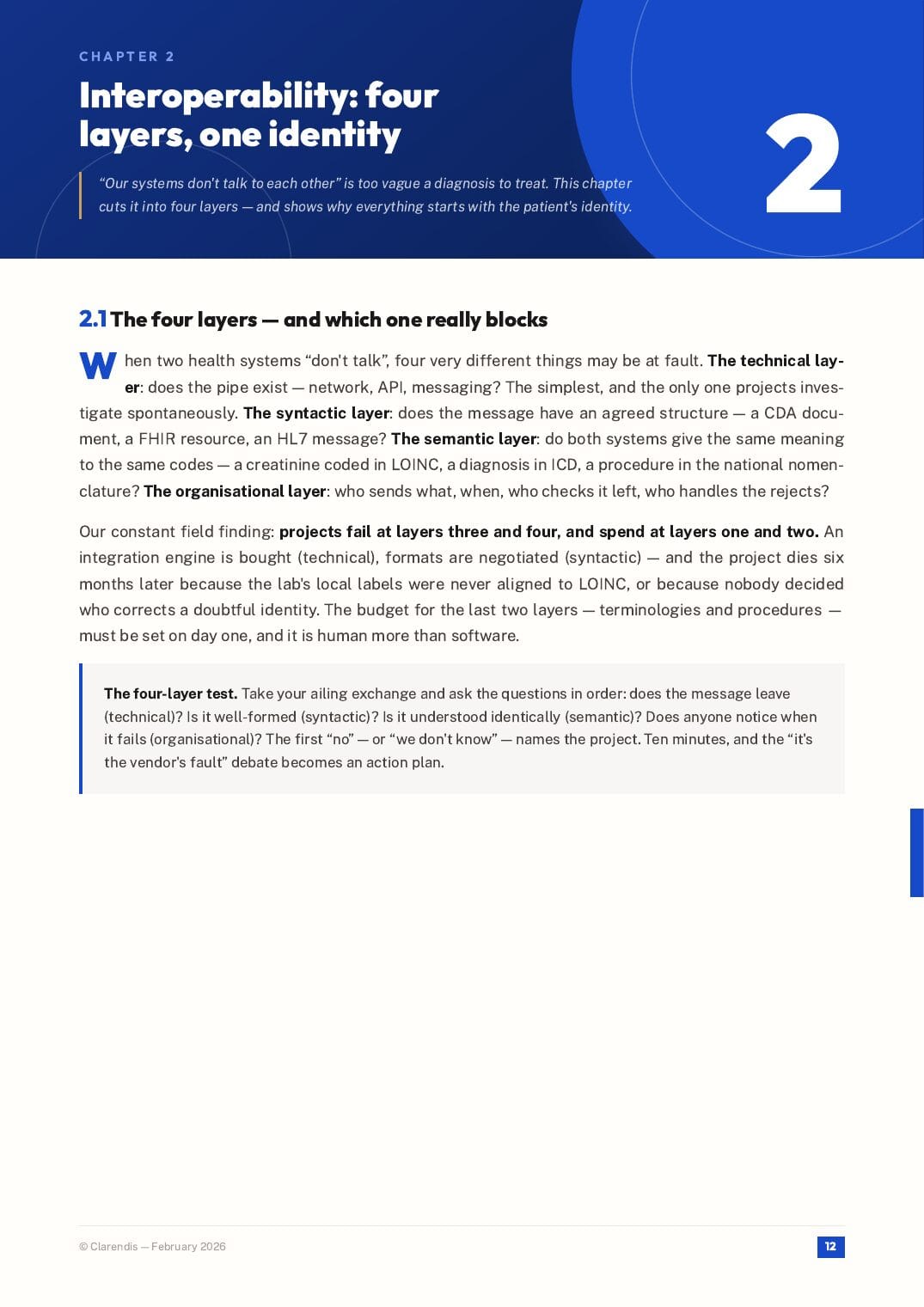 Page 12 of the white paper “Connected Healthcare: Interoperability and Patient Data Security”