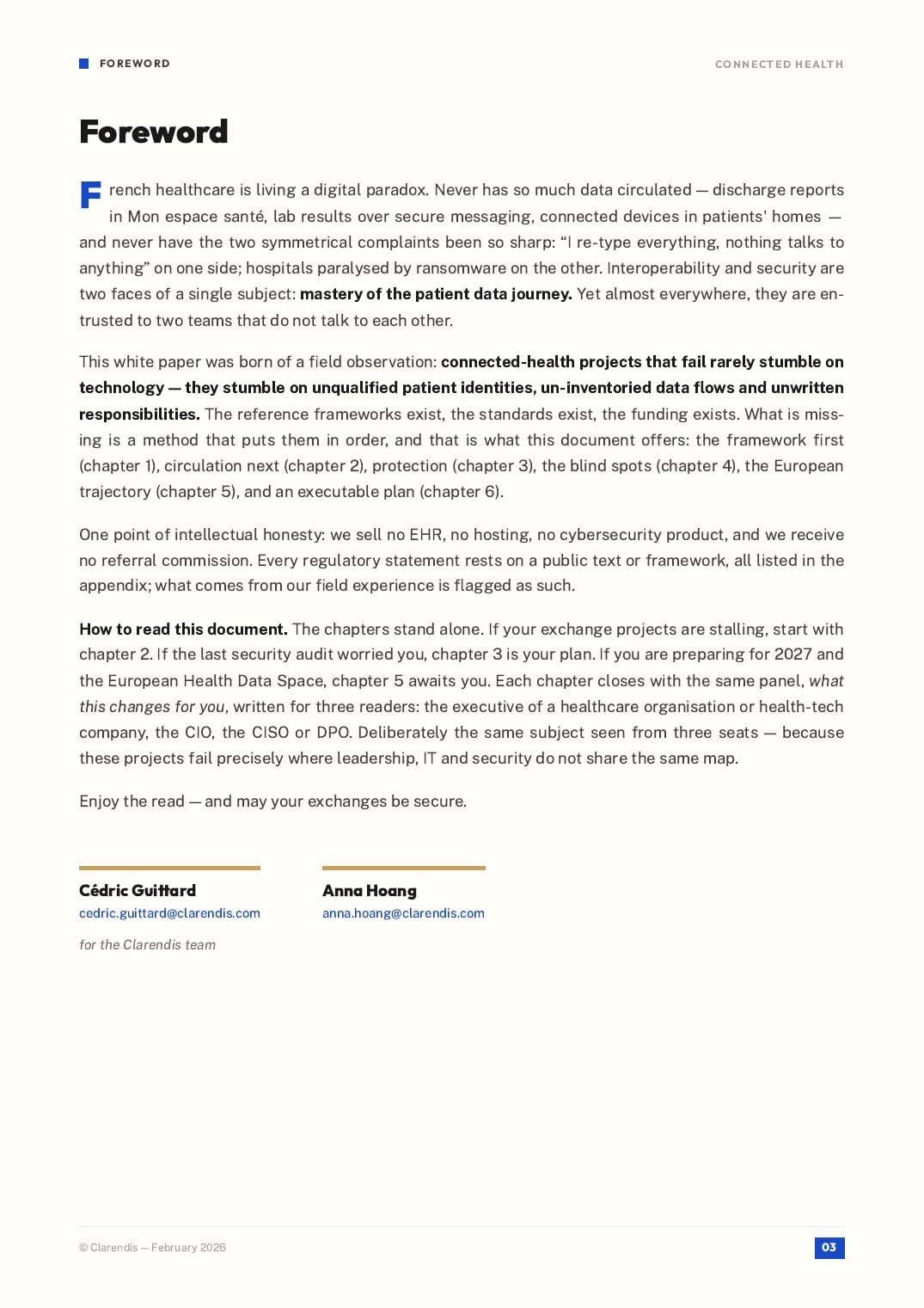 Page 3 of the white paper “Connected Healthcare: Interoperability and Patient Data Security”