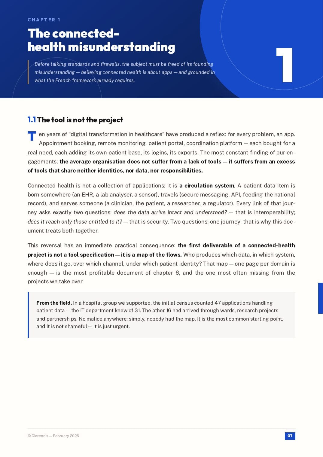 Page 7 of the white paper “Connected Healthcare: Interoperability and Patient Data Security”