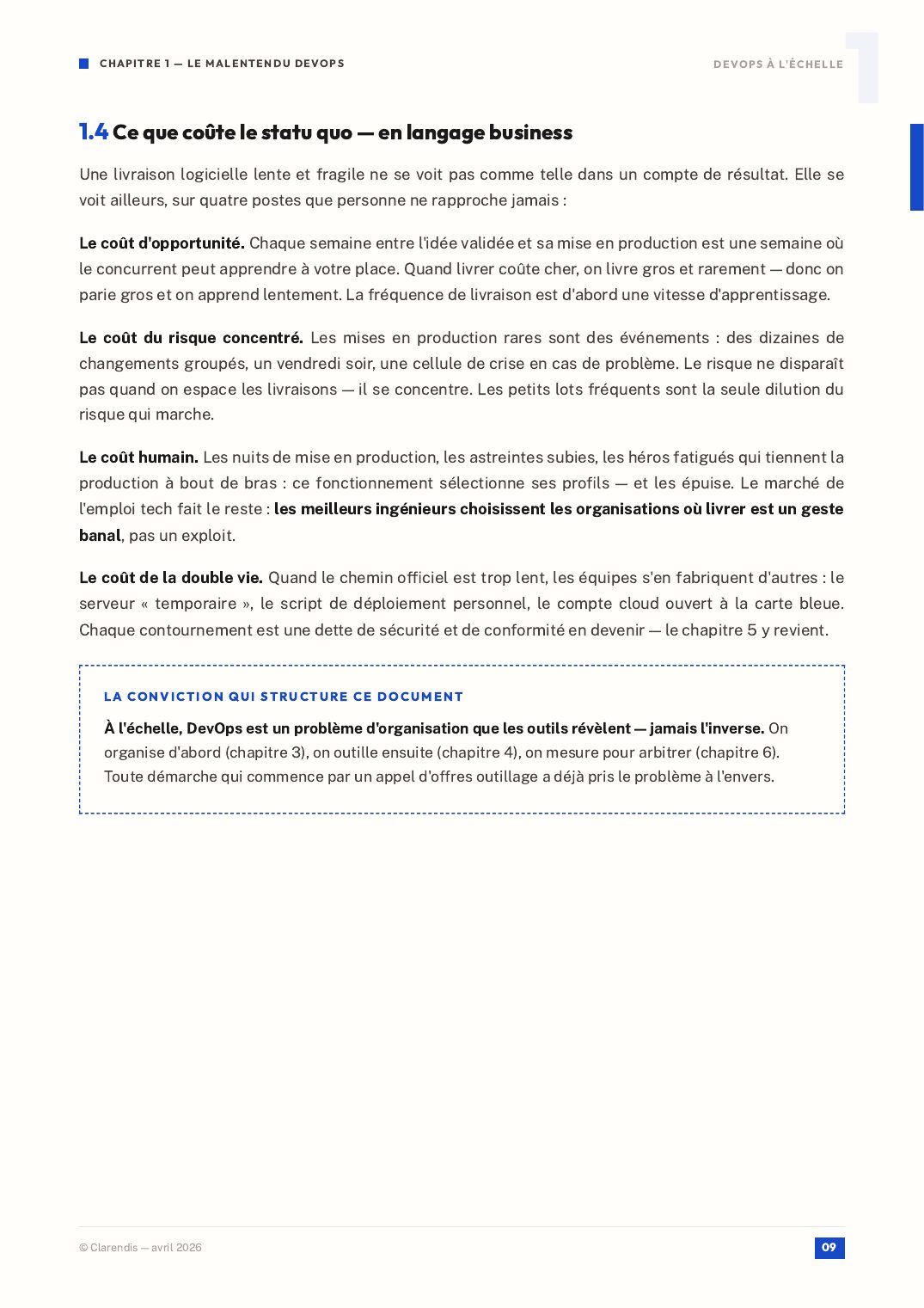 Page 9 du livre blanc « DevOps à l’échelle : Organisation et outillage »