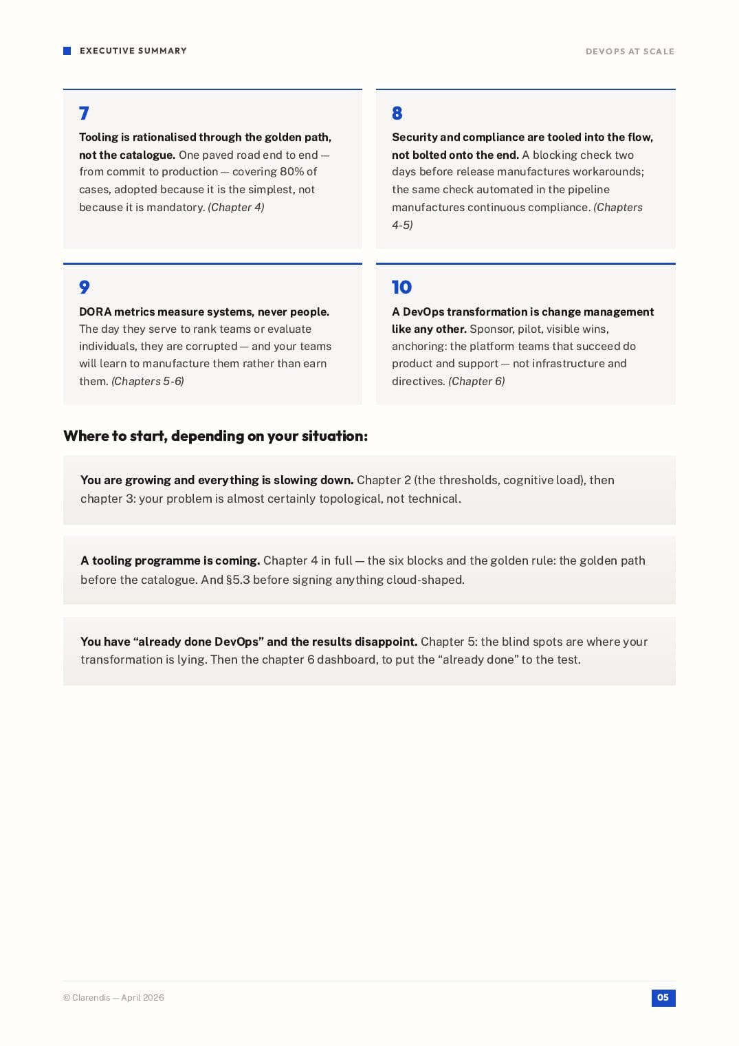 Page 5 of the white paper “DevOps at scale: Organisation and tooling”