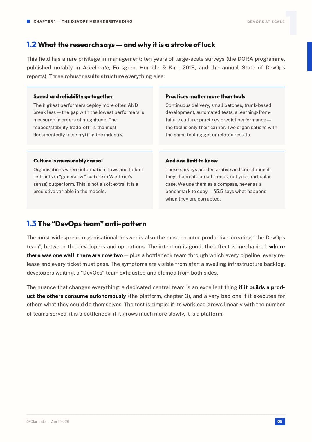 Page 8 of the white paper “DevOps at scale: Organisation and tooling”