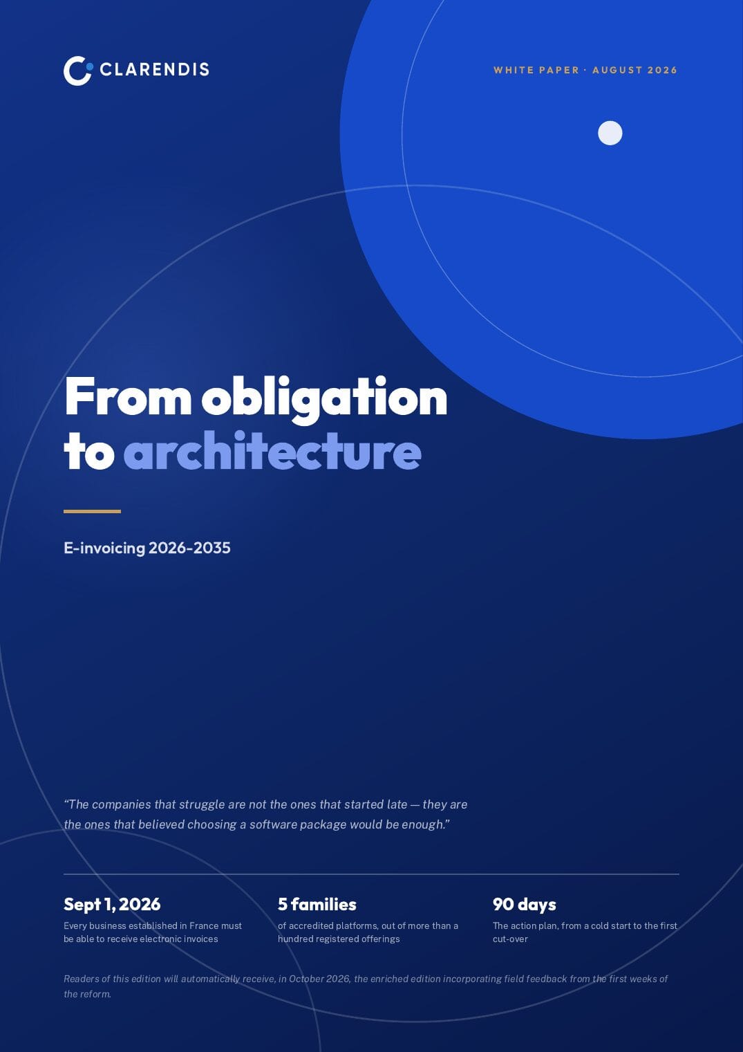 From obligation to architecture — E-invoicing 2026-2035