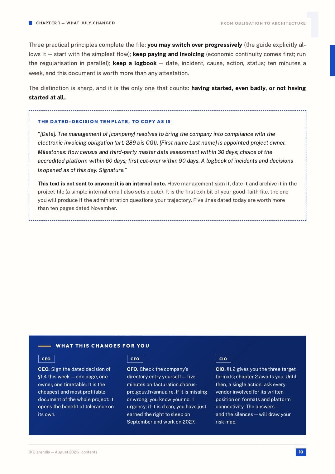 Page 10 of the white paper “From obligation to architecture — E-invoicing 2026-2035”
