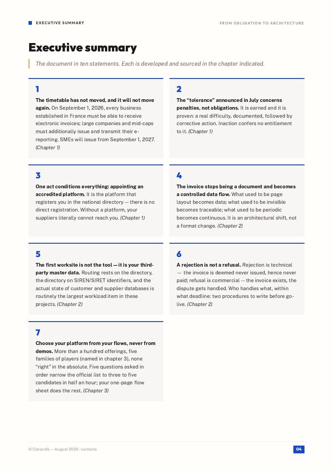Page 4 of the white paper “From obligation to architecture — E-invoicing 2026-2035”