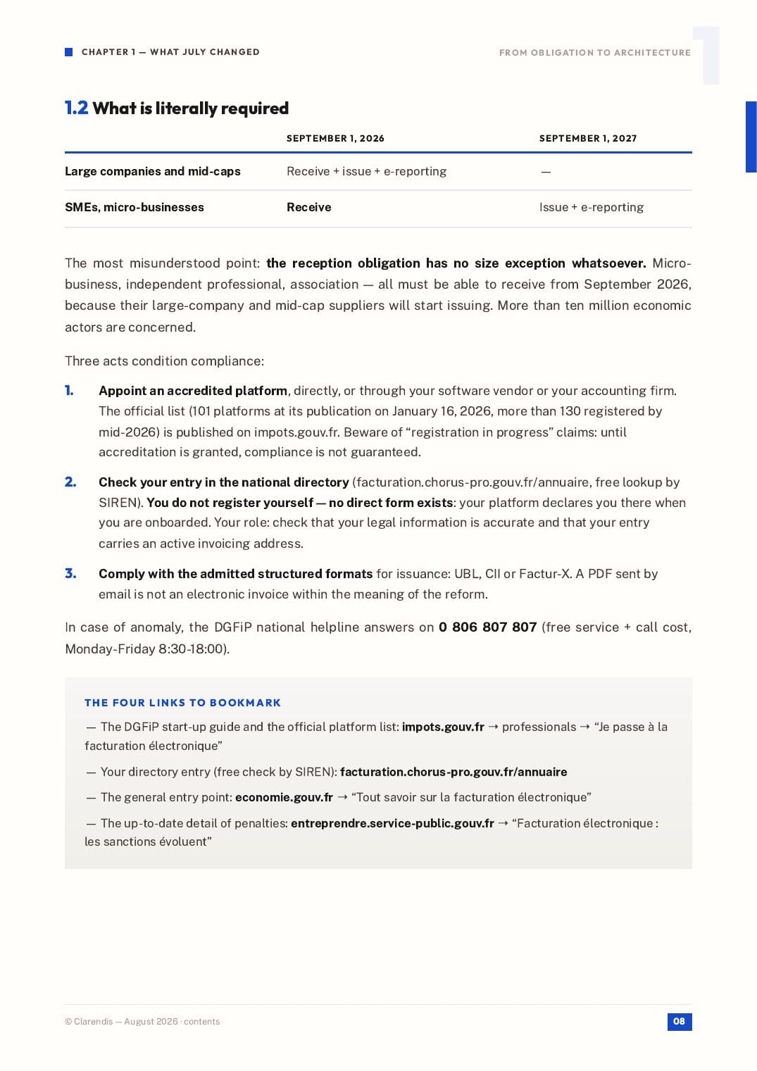 Page 8 of the white paper “From obligation to architecture — E-invoicing 2026-2035”