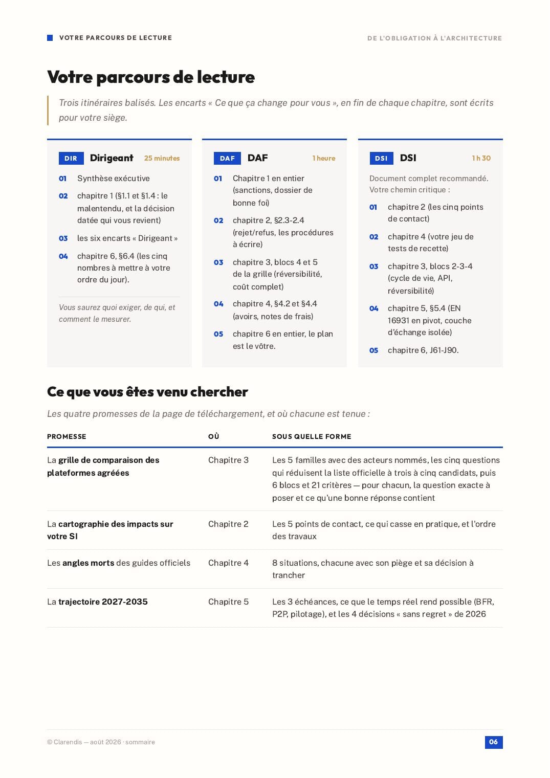 Page 6 du livre blanc « De l’obligation à l’architecture — Facturation électronique 2026-2035 »