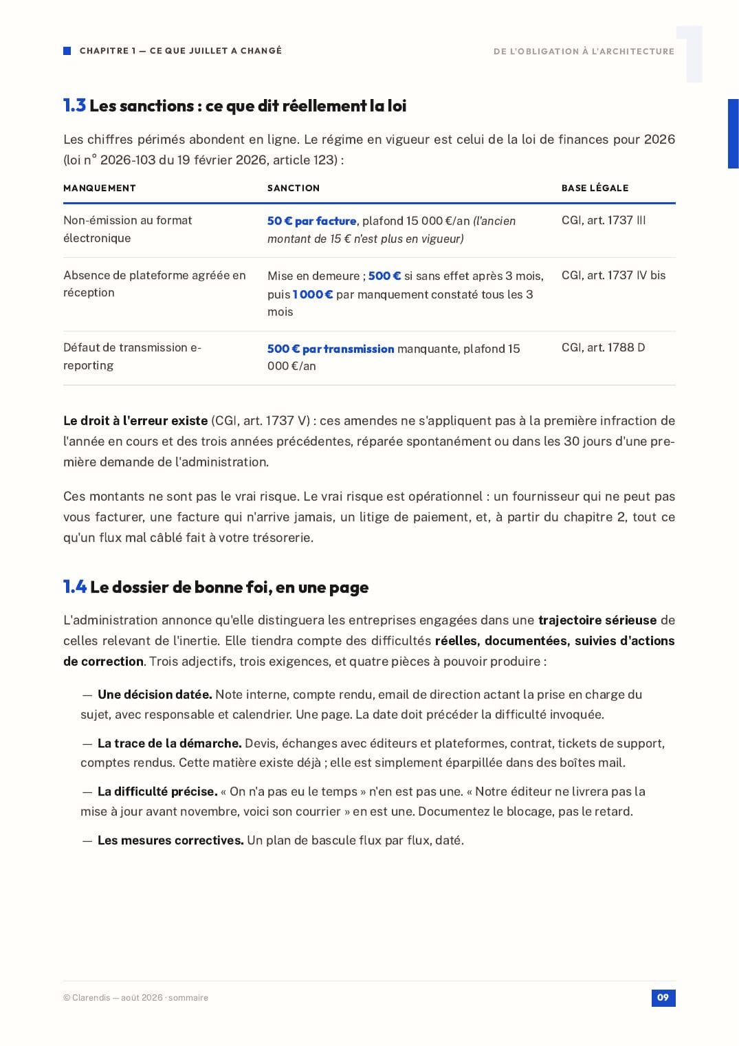 Page 9 du livre blanc « De l’obligation à l’architecture — Facturation électronique 2026-2035 »