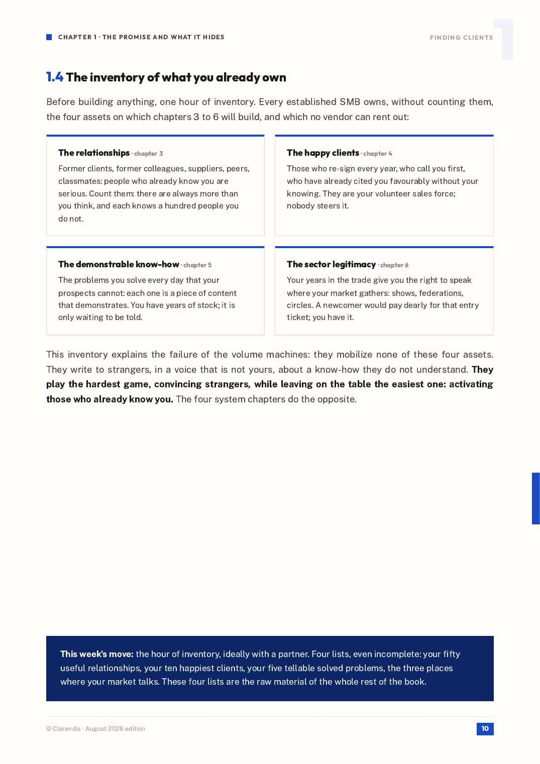 Page 10 of the white paper “Finding clients: what outsourced prospecting will not do for you”