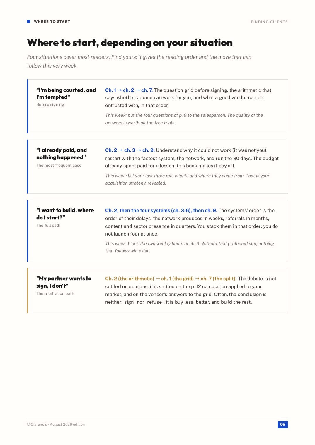 Page 6 of the white paper “Finding clients: what outsourced prospecting will not do for you”