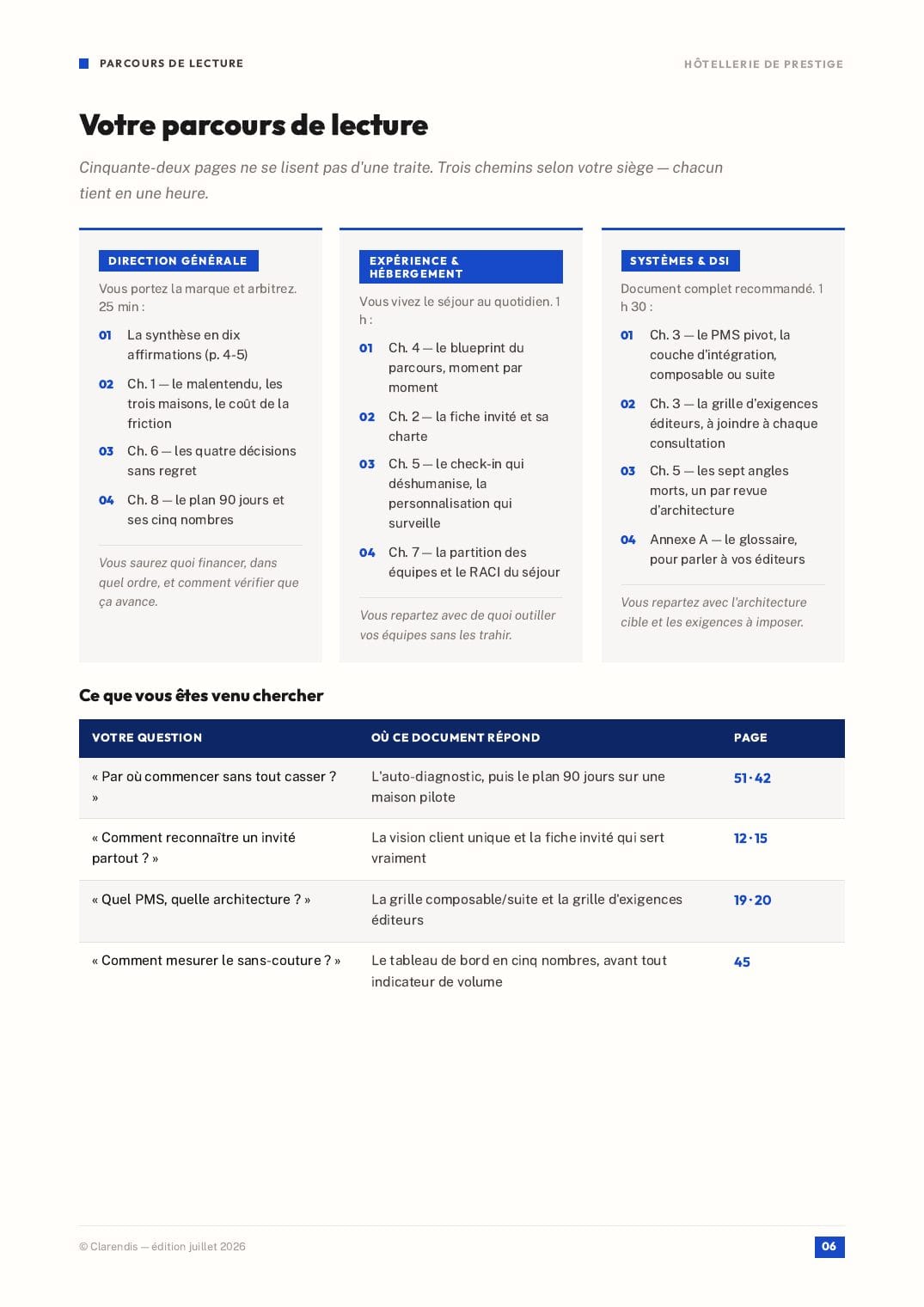 Page 6 du livre blanc « Hôtellerie de Prestige : Orchestration d’une Expérience Sans Couture »
