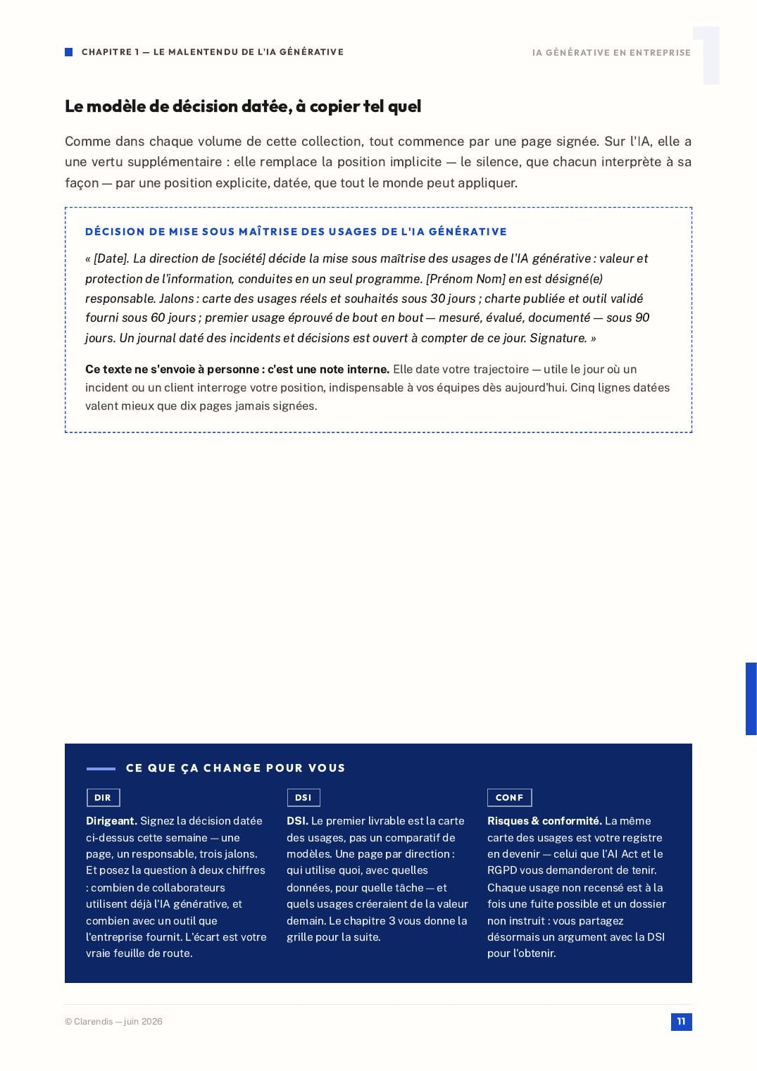 Page 11 du livre blanc « IA Générative en entreprise : Enjeux et prérequis »