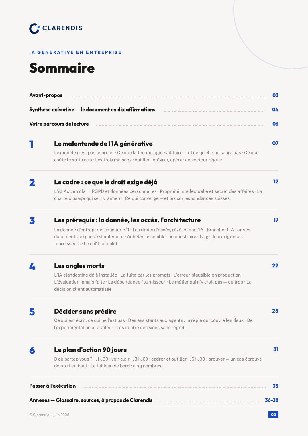 Page 2 du livre blanc « IA Générative en entreprise : Enjeux et prérequis »
