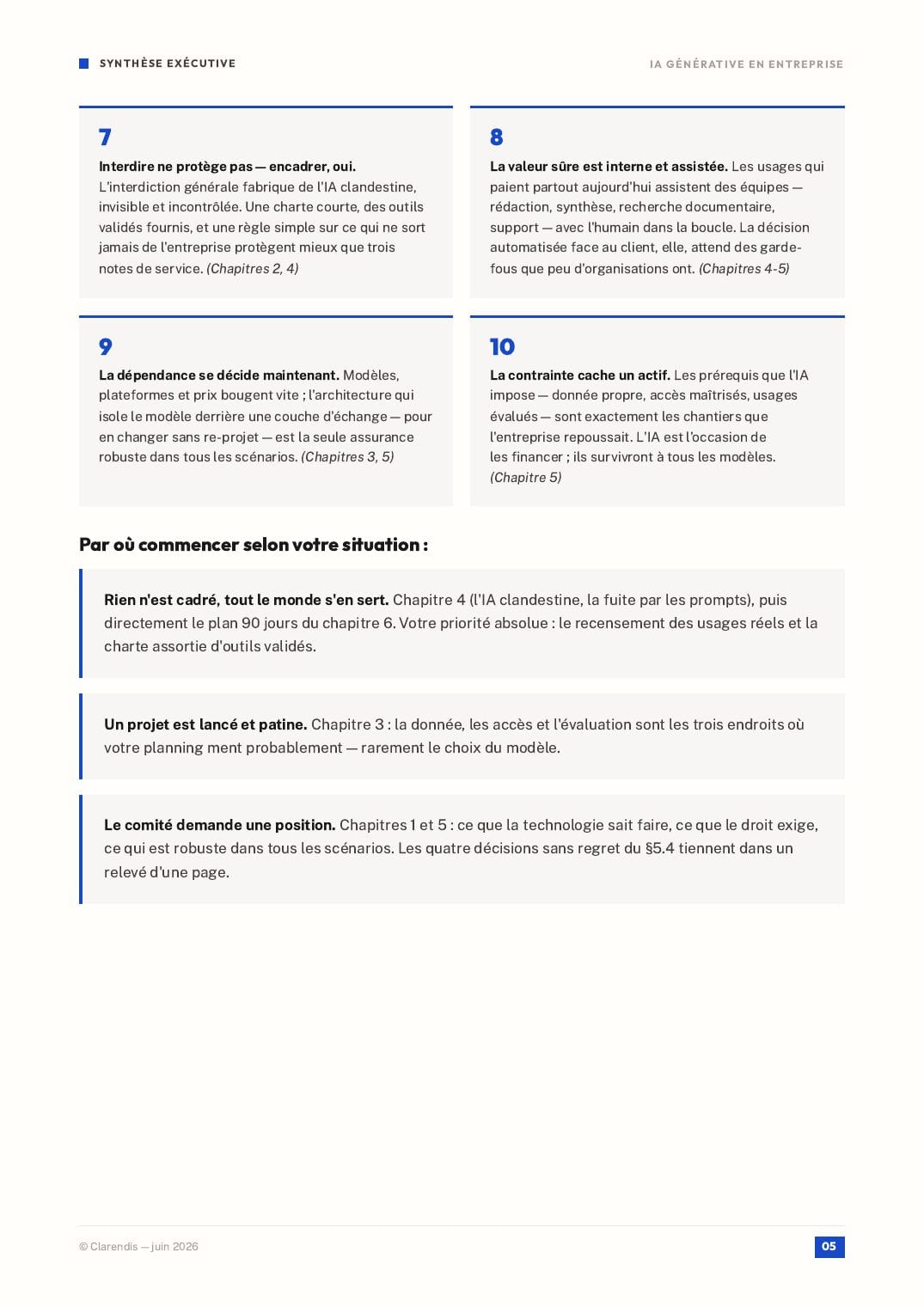 Page 5 du livre blanc « IA Générative en entreprise : Enjeux et prérequis »