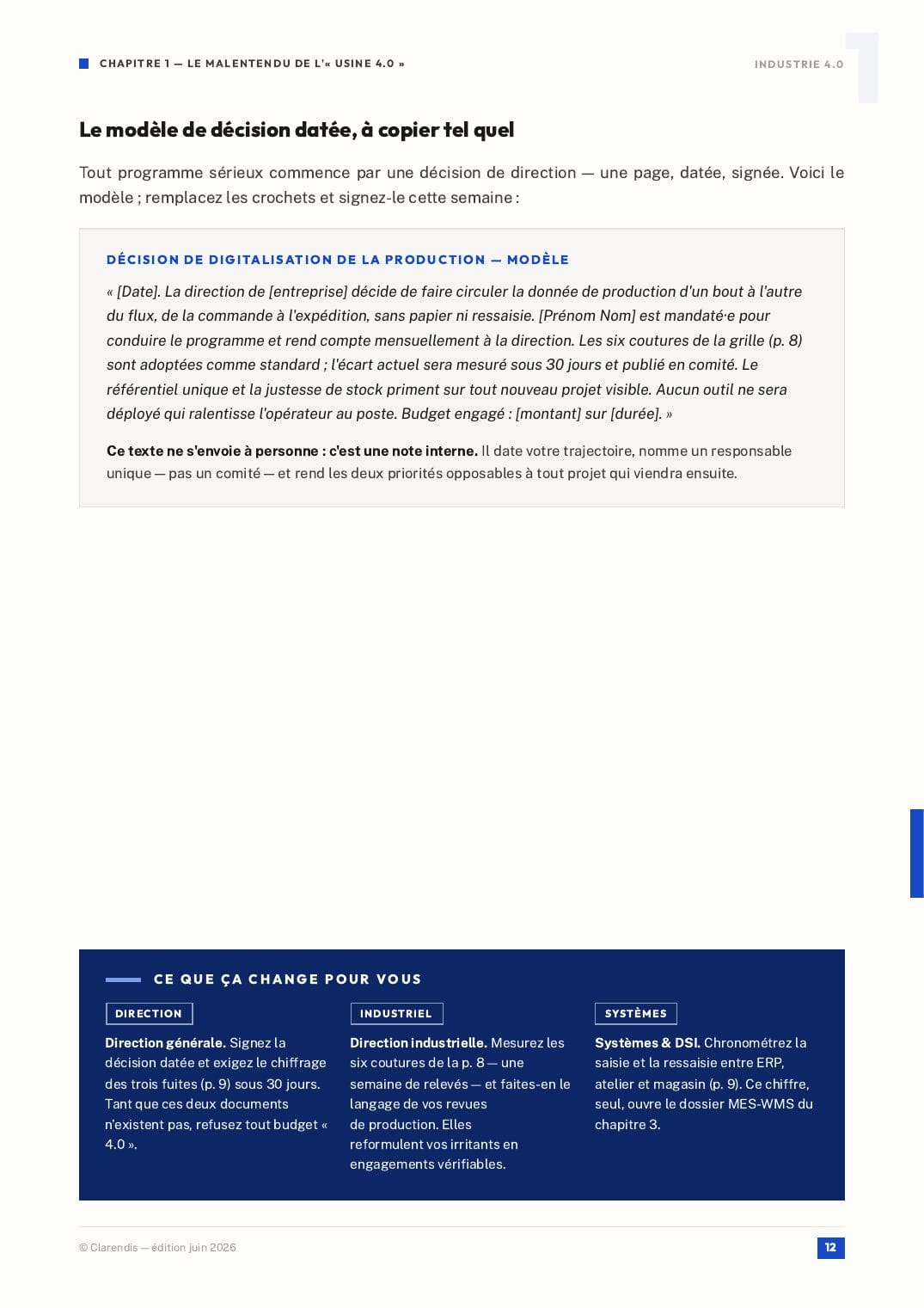 Page 12 du livre blanc « Industrie 4.0 : MES, WMS et Digitalisation de la Production »