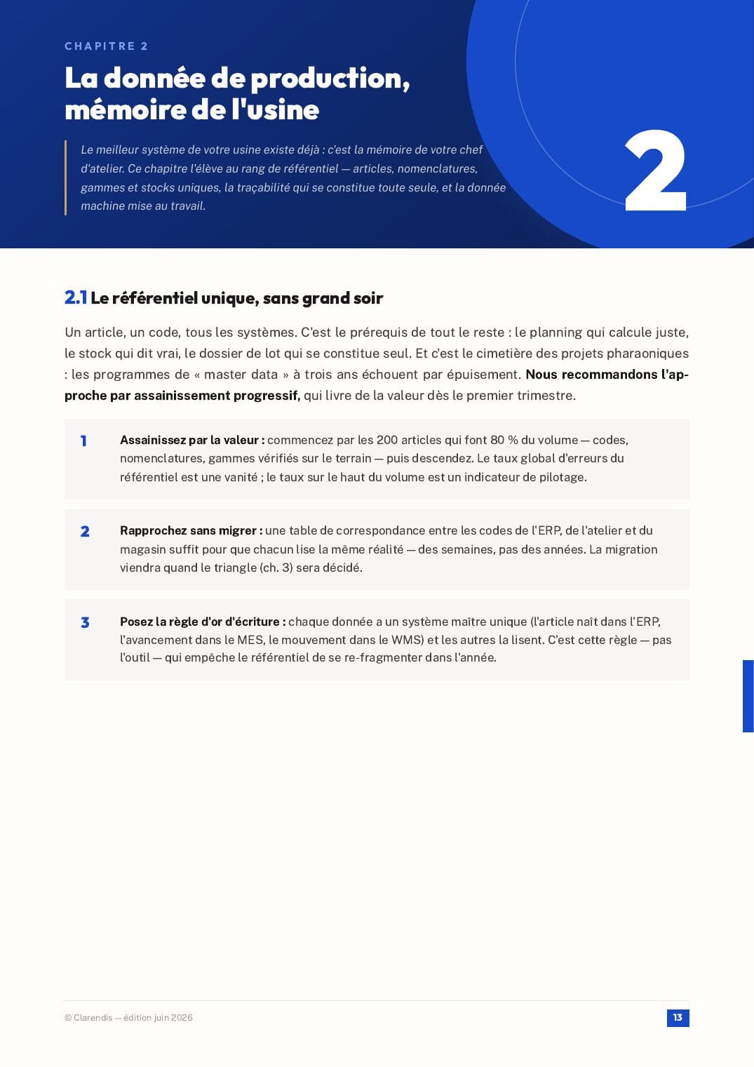 Page 13 du livre blanc « Industrie 4.0 : MES, WMS et Digitalisation de la Production »