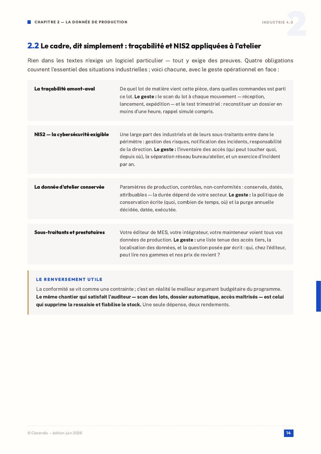 Page 14 du livre blanc « Industrie 4.0 : MES, WMS et Digitalisation de la Production »