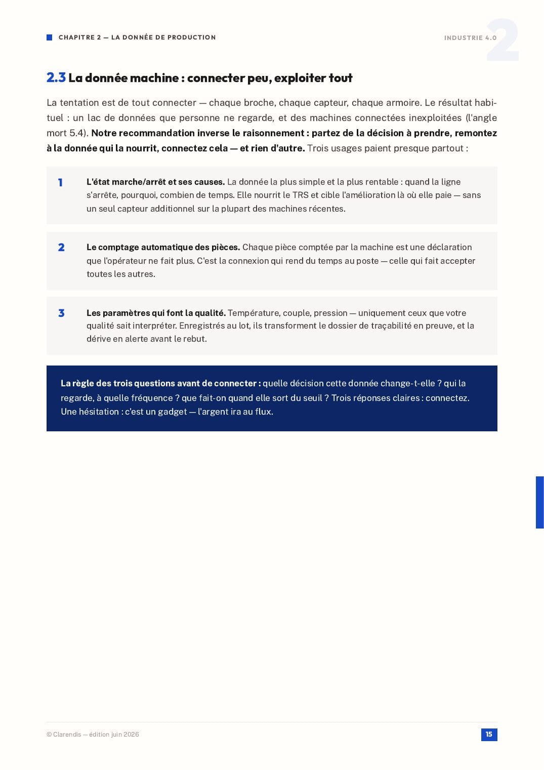 Page 15 du livre blanc « Industrie 4.0 : MES, WMS et Digitalisation de la Production »