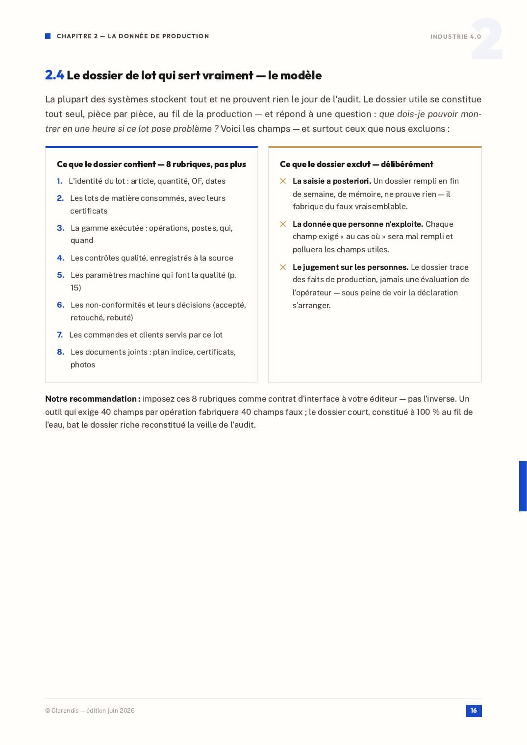 Page 16 du livre blanc « Industrie 4.0 : MES, WMS et Digitalisation de la Production »