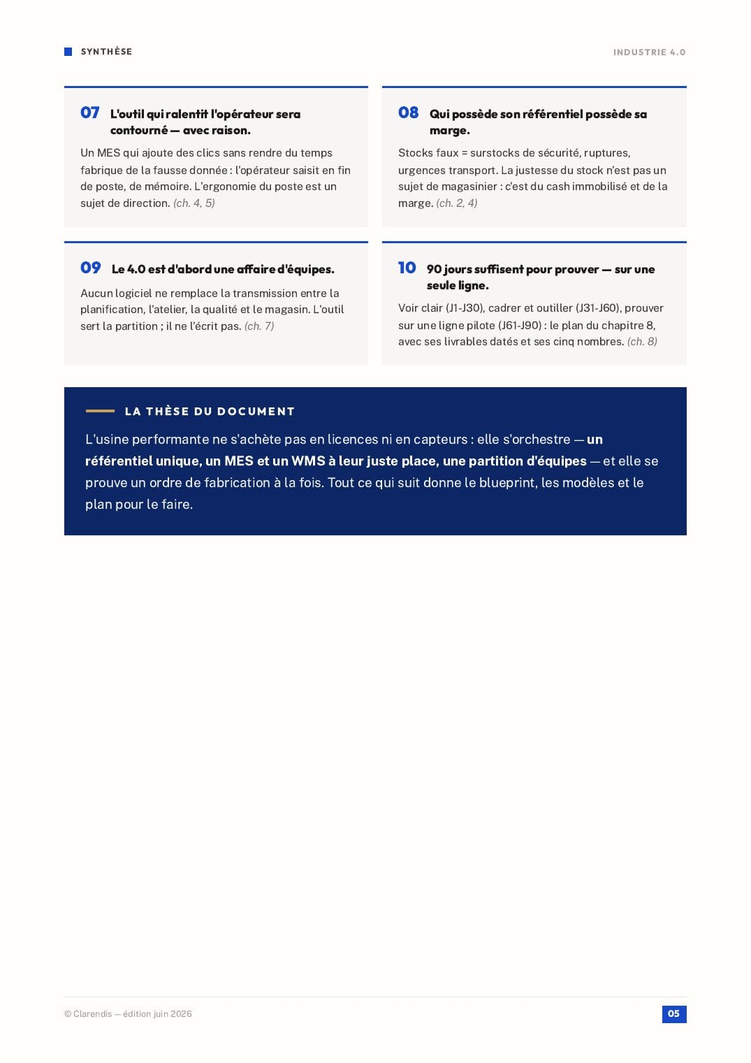 Page 5 du livre blanc « Industrie 4.0 : MES, WMS et Digitalisation de la Production »