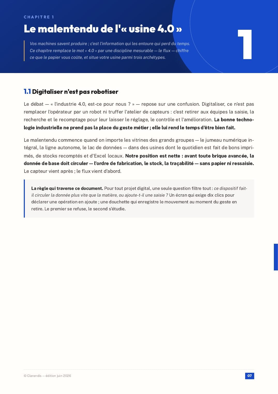 Page 7 du livre blanc « Industrie 4.0 : MES, WMS et Digitalisation de la Production »