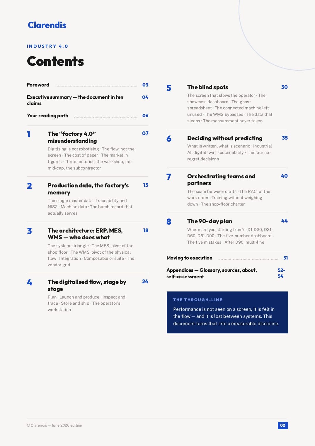 Page 2 of the white paper “Industry 4.0: MES, WMS and Production Digitalisation”