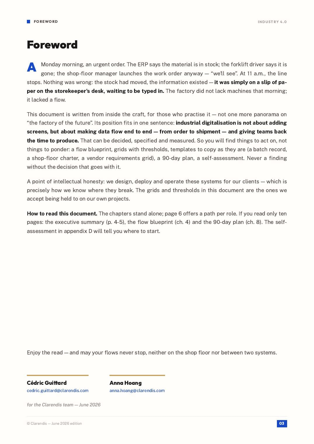 Page 3 of the white paper “Industry 4.0: MES, WMS and Production Digitalisation”