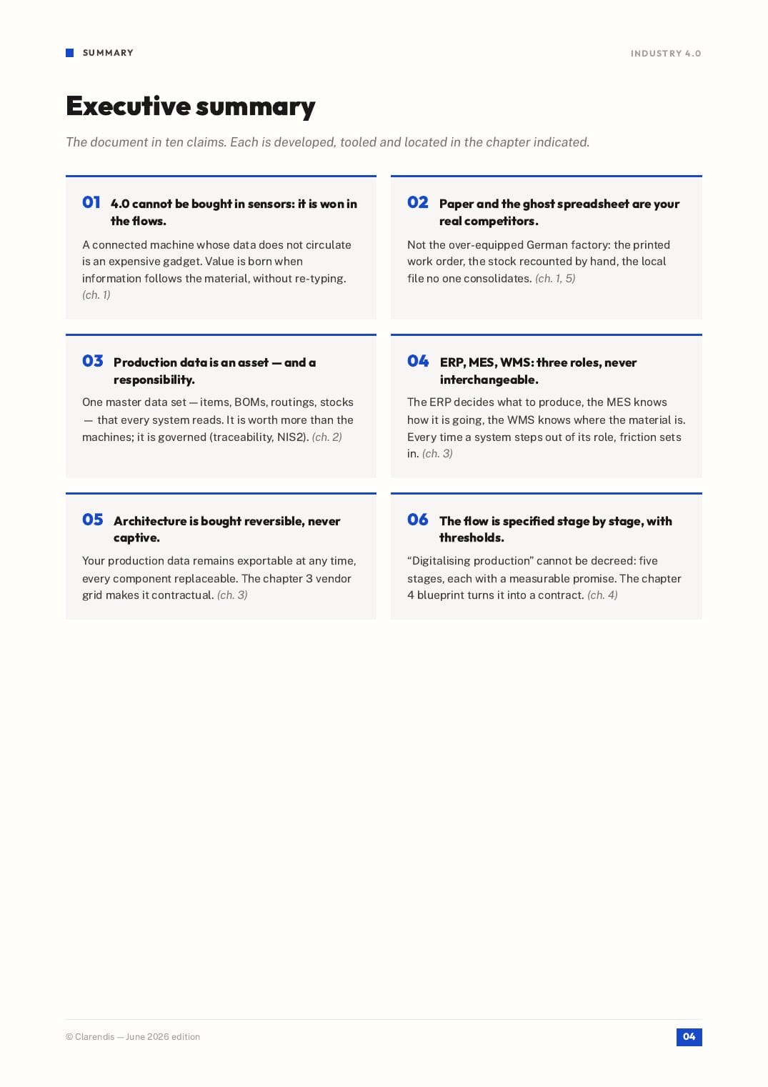Page 4 of the white paper “Industry 4.0: MES, WMS and Production Digitalisation”