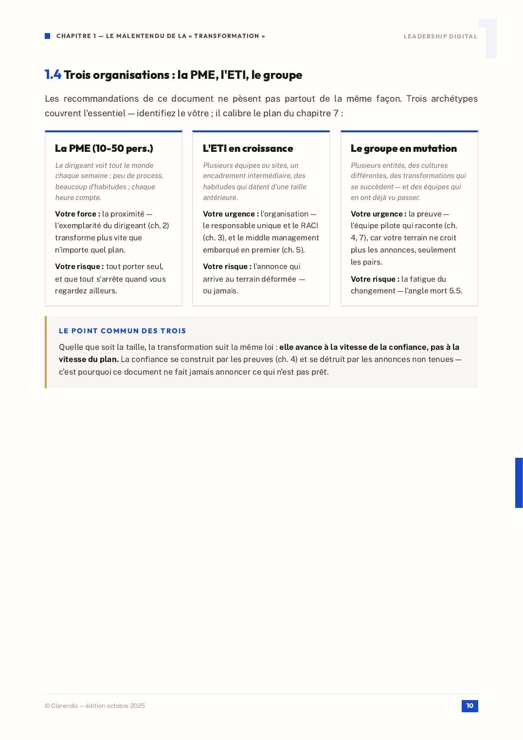 Page 10 du livre blanc « Leadership digital : Accompagner la transformation »