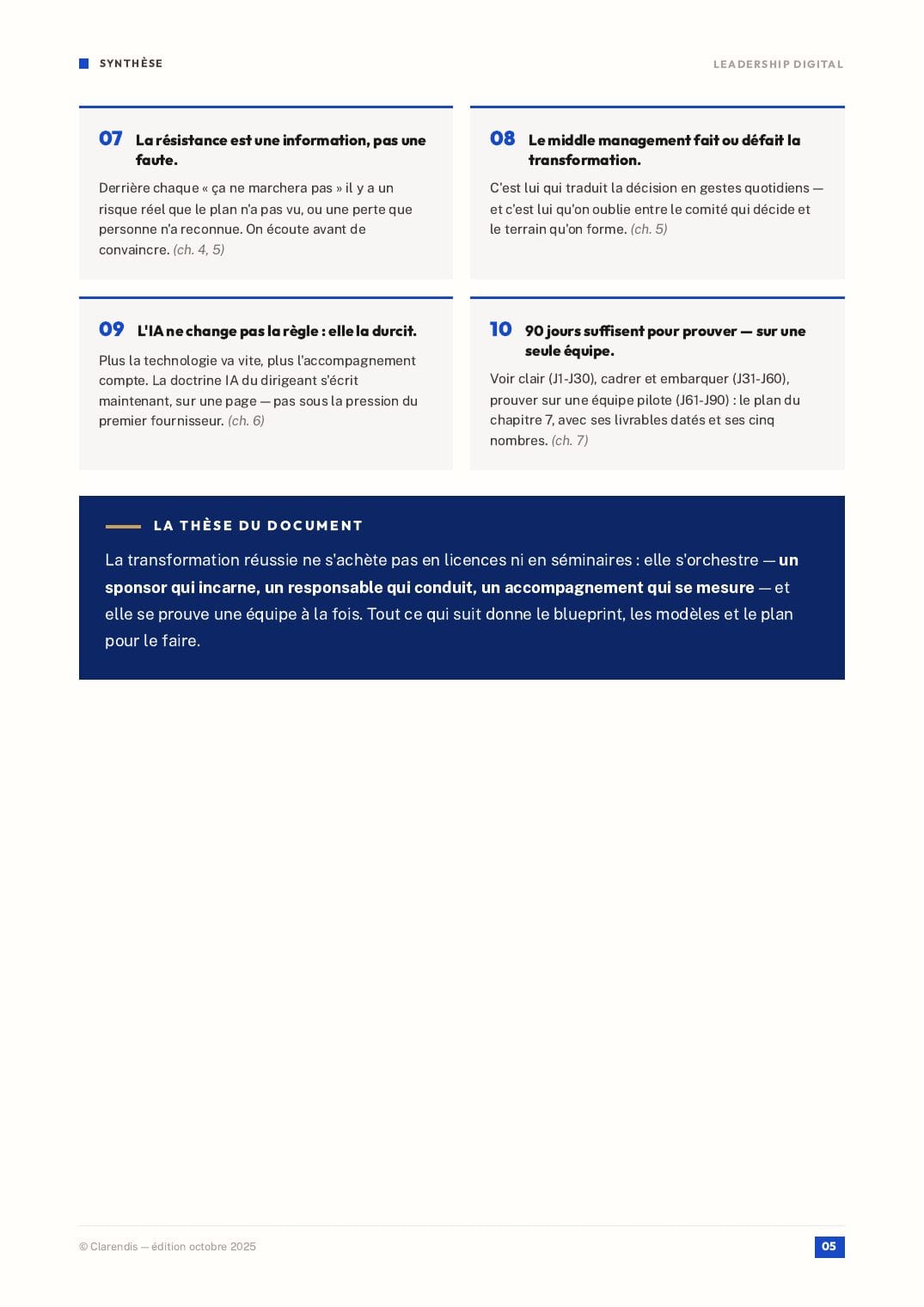 Page 5 du livre blanc « Leadership digital : Accompagner la transformation »