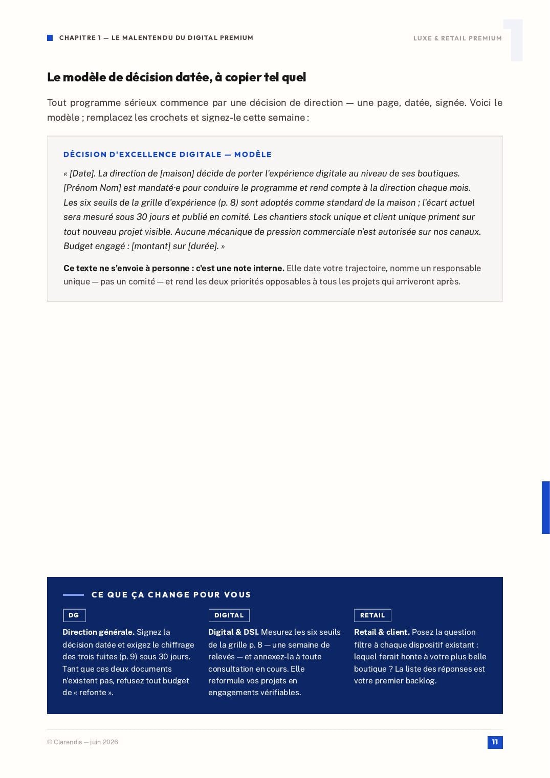 Page 11 du livre blanc « Luxe & Retail : Excellence Digitale et Expérience Client Premium »