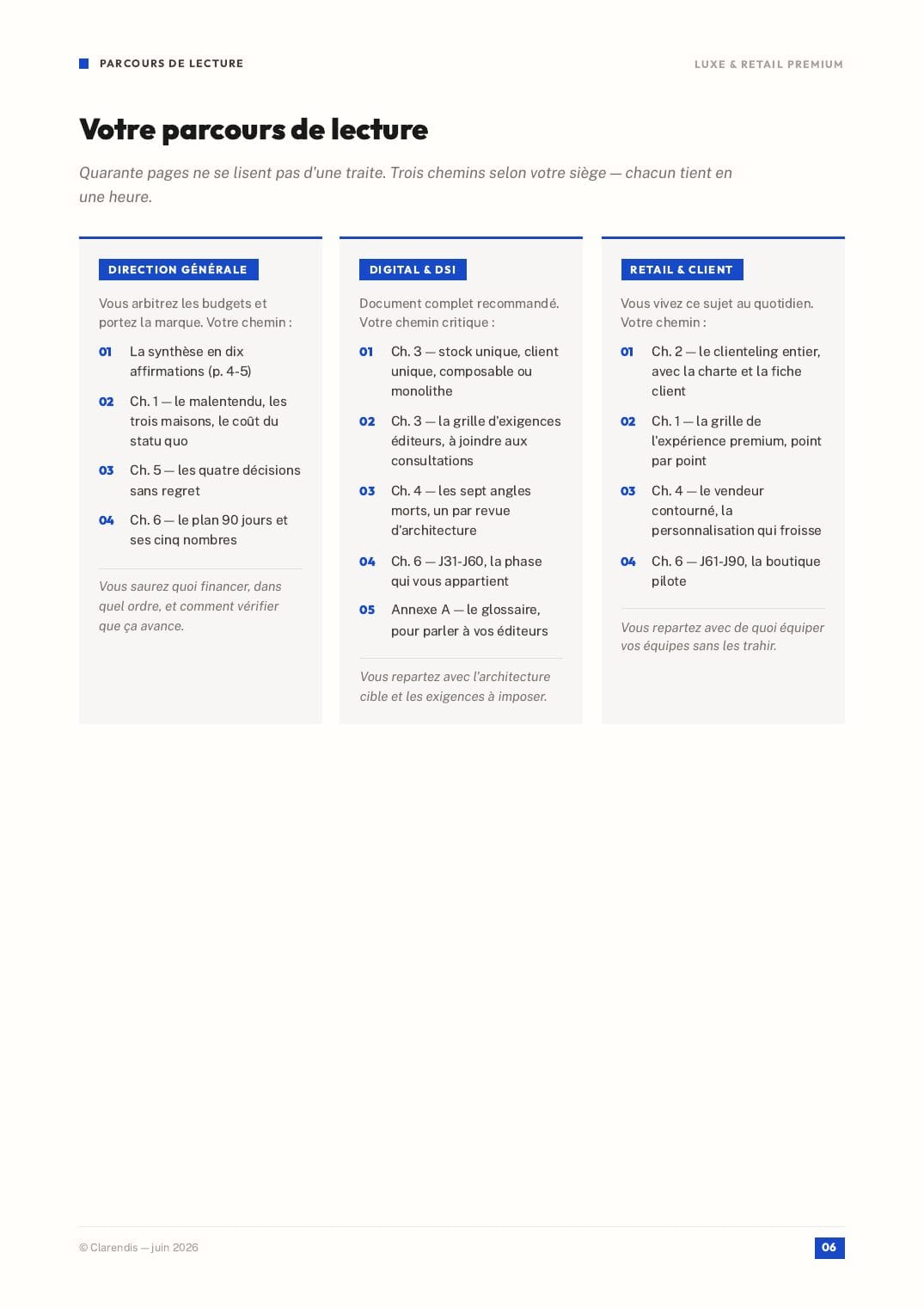 Page 6 du livre blanc « Luxe & Retail : Excellence Digitale et Expérience Client Premium »