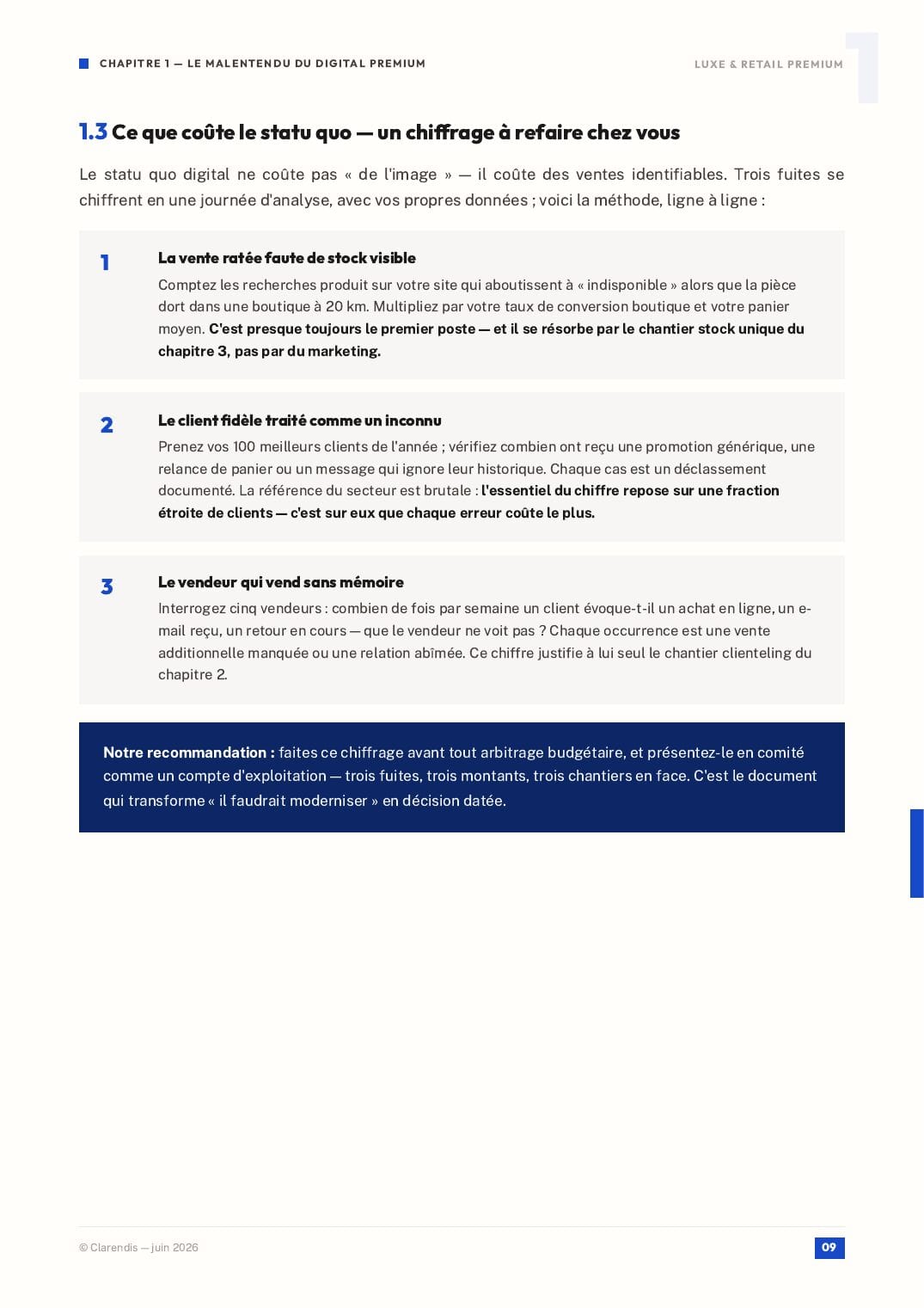 Page 9 du livre blanc « Luxe & Retail : Excellence Digitale et Expérience Client Premium »