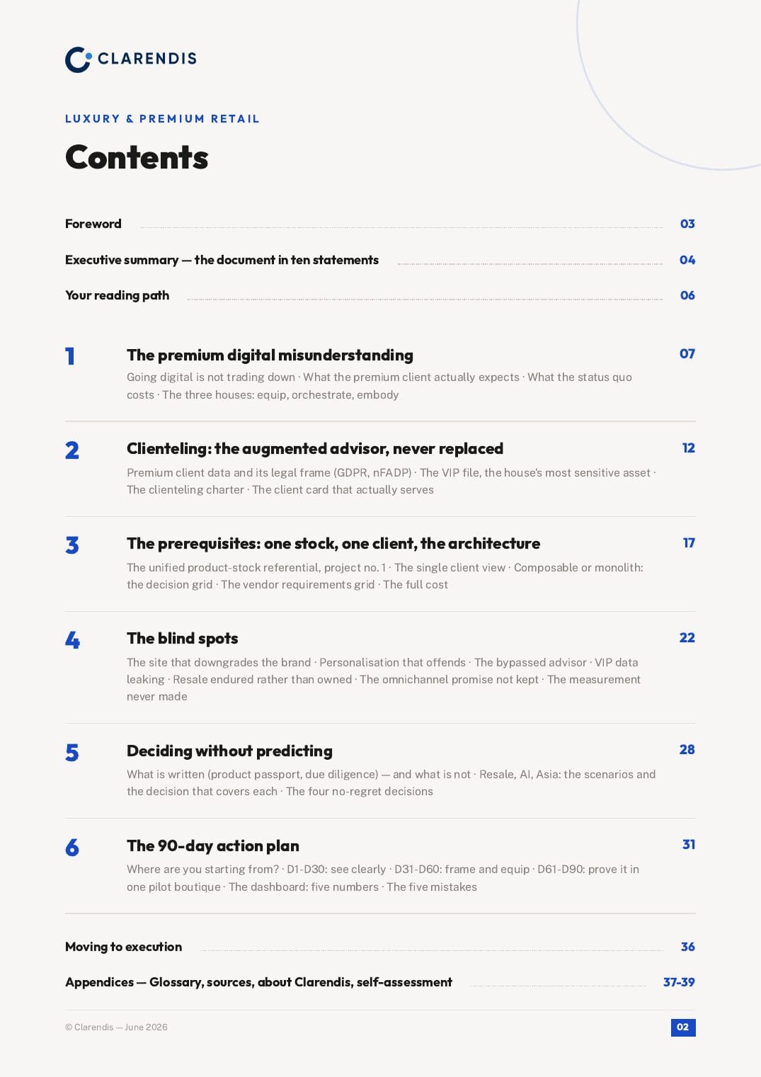 Page 2 of the white paper “Luxury & Retail: Digital Excellence and Premium Customer Experience”