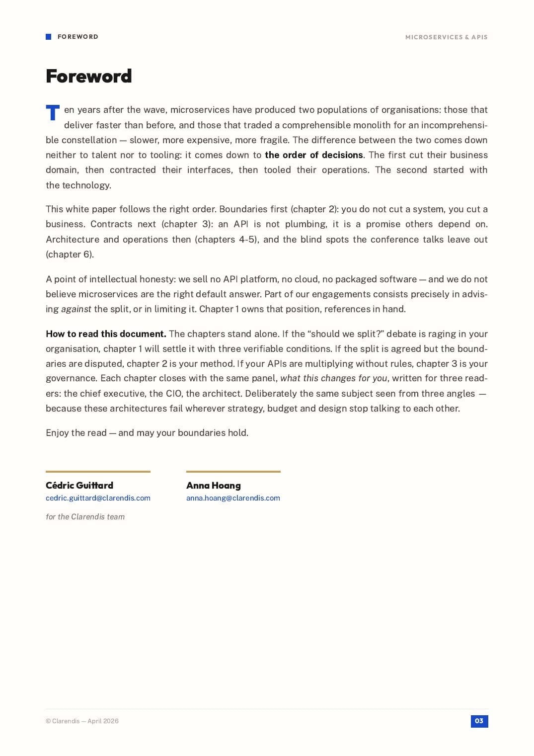 Page 3 of the white paper “Microservices & APIs: Modern Architectures for Agility”