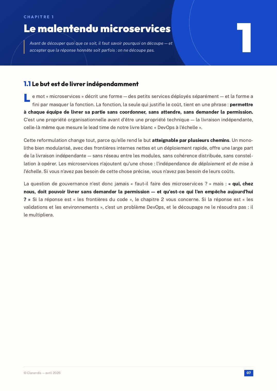 Page 7 du livre blanc « Microservices & API : Architectures Modernes pour l’Agilité »