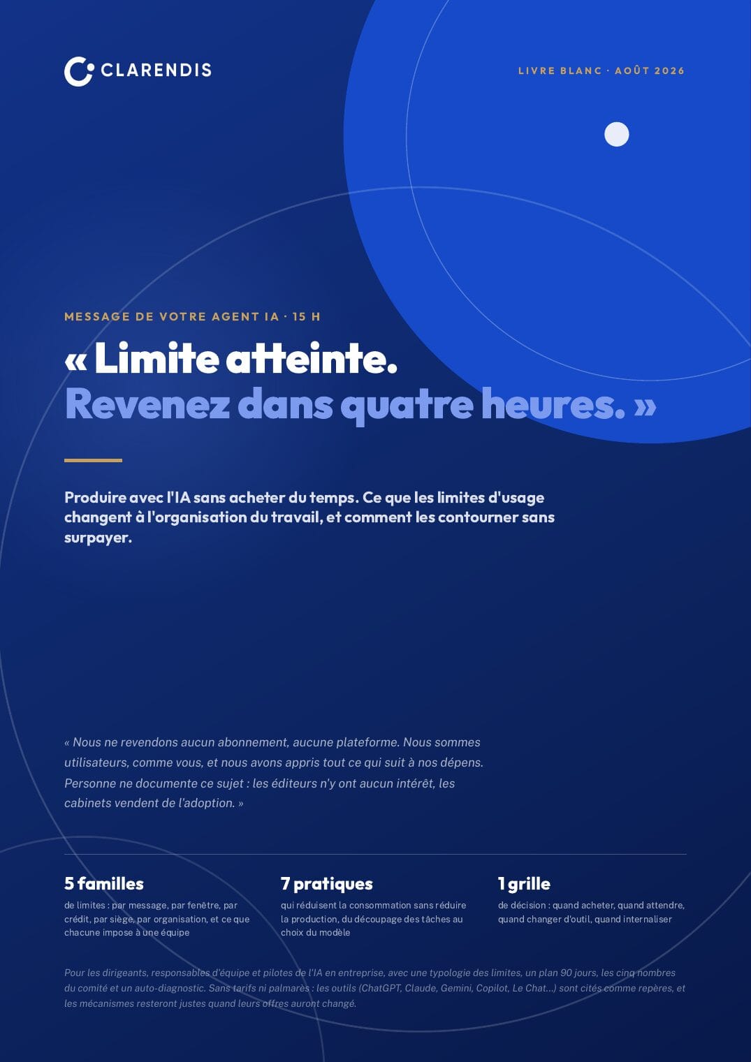 Plafonds d'usage : produire avec l'IA sans acheter du temps