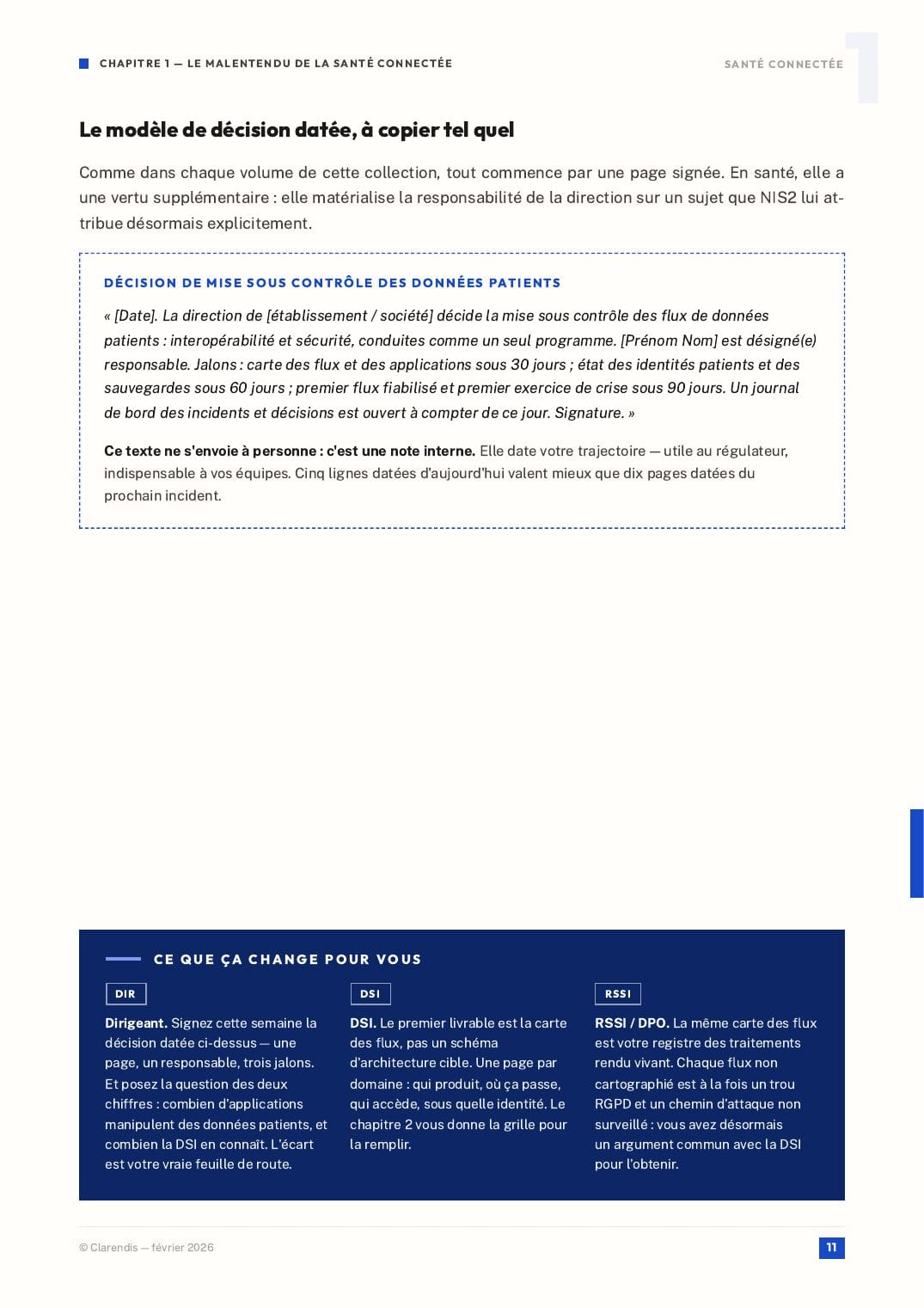 Page 11 du livre blanc « Santé Connectée : Interopérabilité et Sécurité des Données Patients »