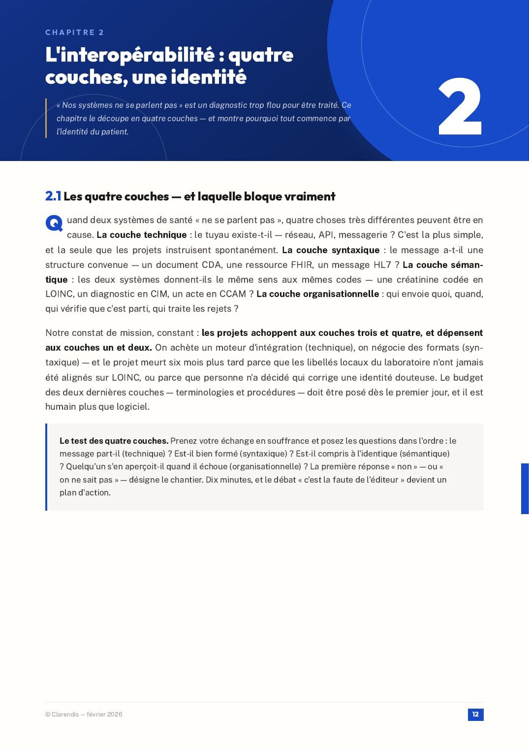 Page 12 du livre blanc « Santé Connectée : Interopérabilité et Sécurité des Données Patients »