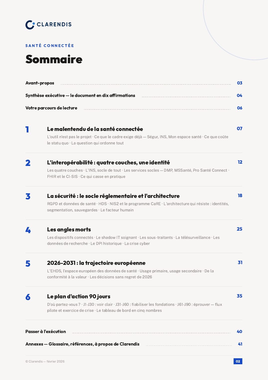 Page 2 du livre blanc « Santé Connectée : Interopérabilité et Sécurité des Données Patients »
