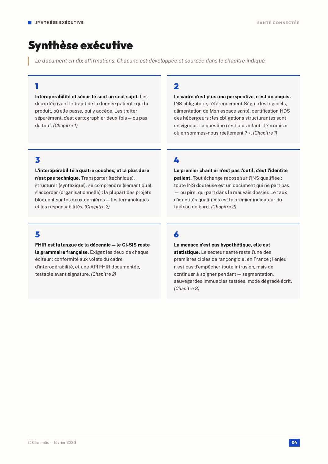 Page 4 du livre blanc « Santé Connectée : Interopérabilité et Sécurité des Données Patients »