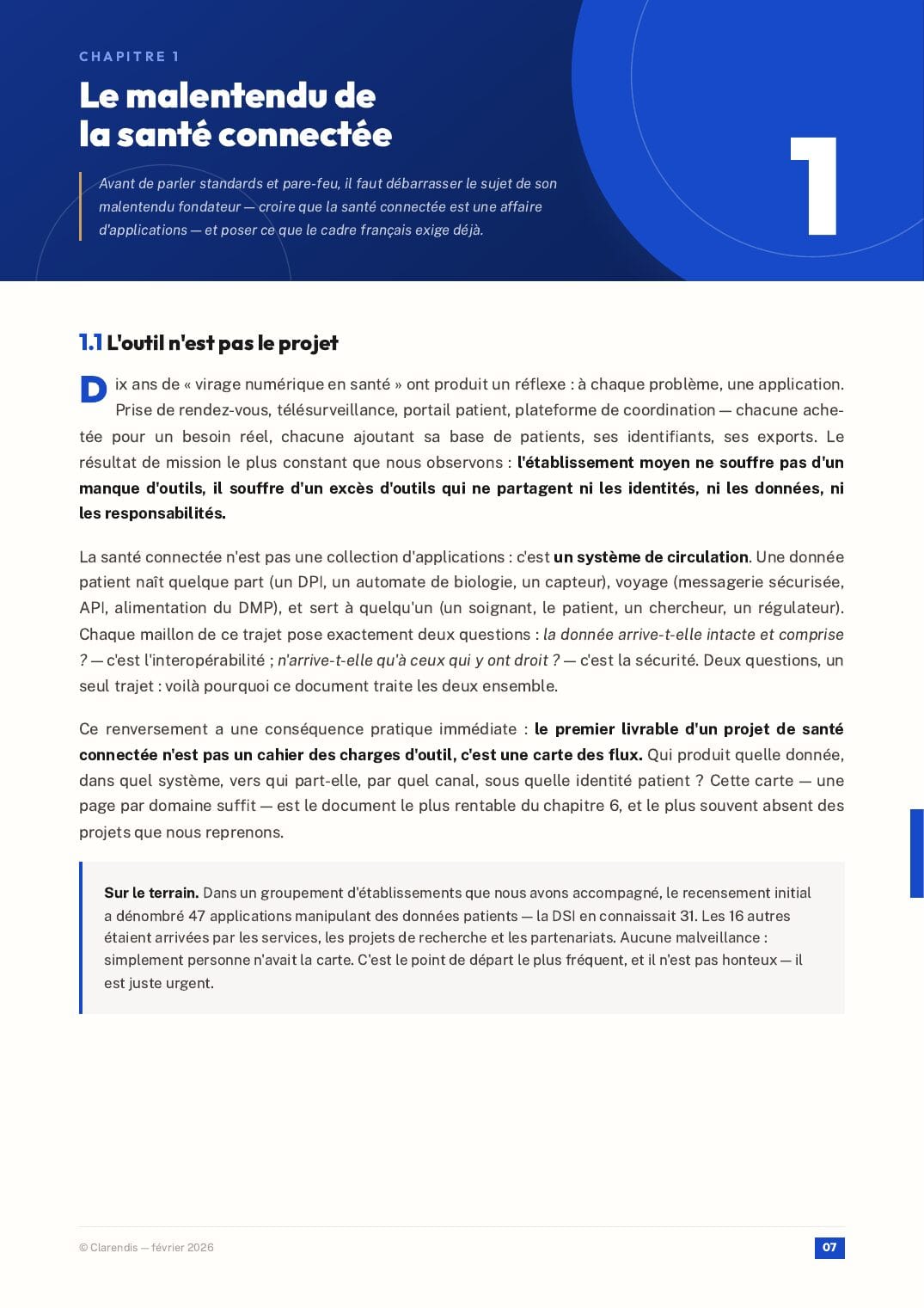Page 7 du livre blanc « Santé Connectée : Interopérabilité et Sécurité des Données Patients »