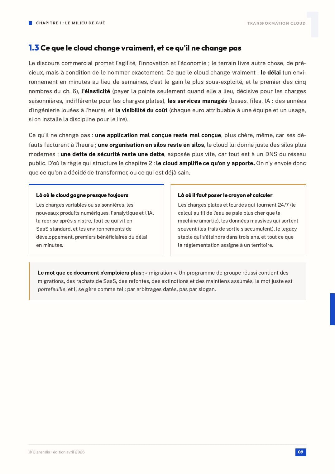 Page 9 du livre blanc « Transformation Cloud : Feuille de route pour les grands groupes »