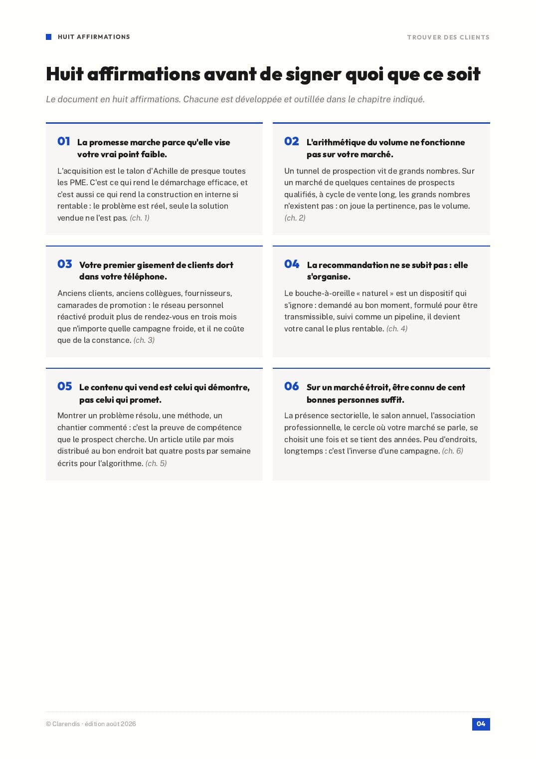 Page 4 du livre blanc « Trouver des clients : ce que la prospection externalisée ne fait pas à votre place »