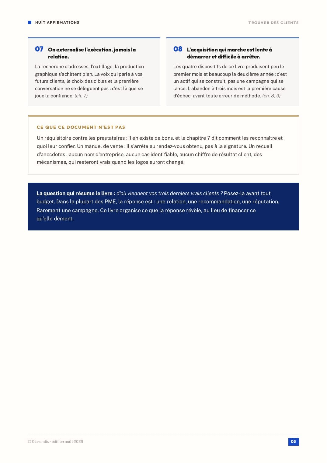 Page 5 du livre blanc « Trouver des clients : ce que la prospection externalisée ne fait pas à votre place »