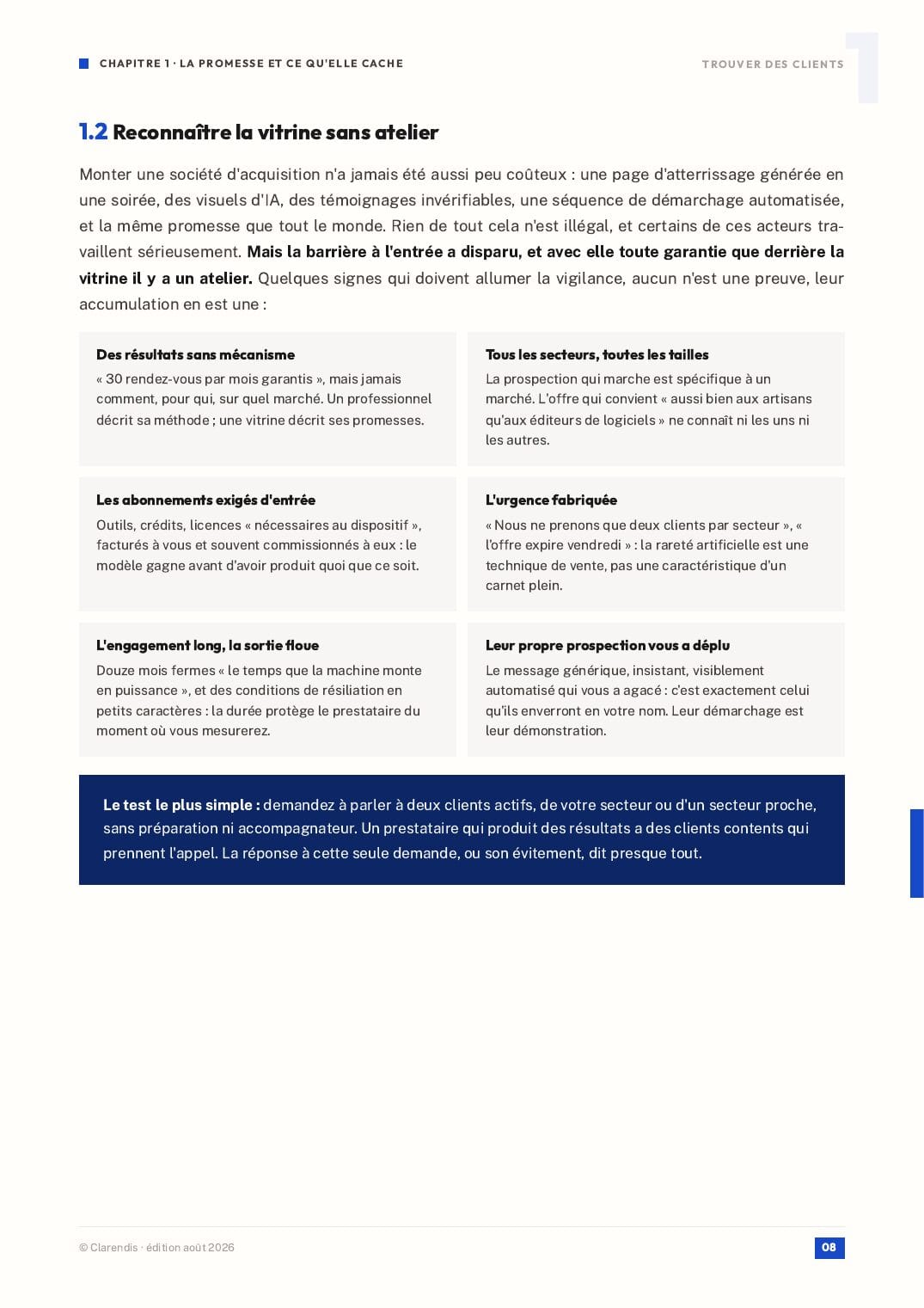 Page 8 du livre blanc « Trouver des clients : ce que la prospection externalisée ne fait pas à votre place »